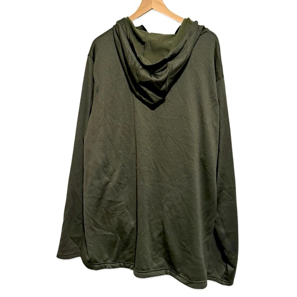 Olive Men's 1/4 Zip Pullover Sweatshirt - Picture 2 of 3